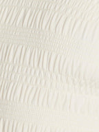 Top Smocked Ls Knit - Bone