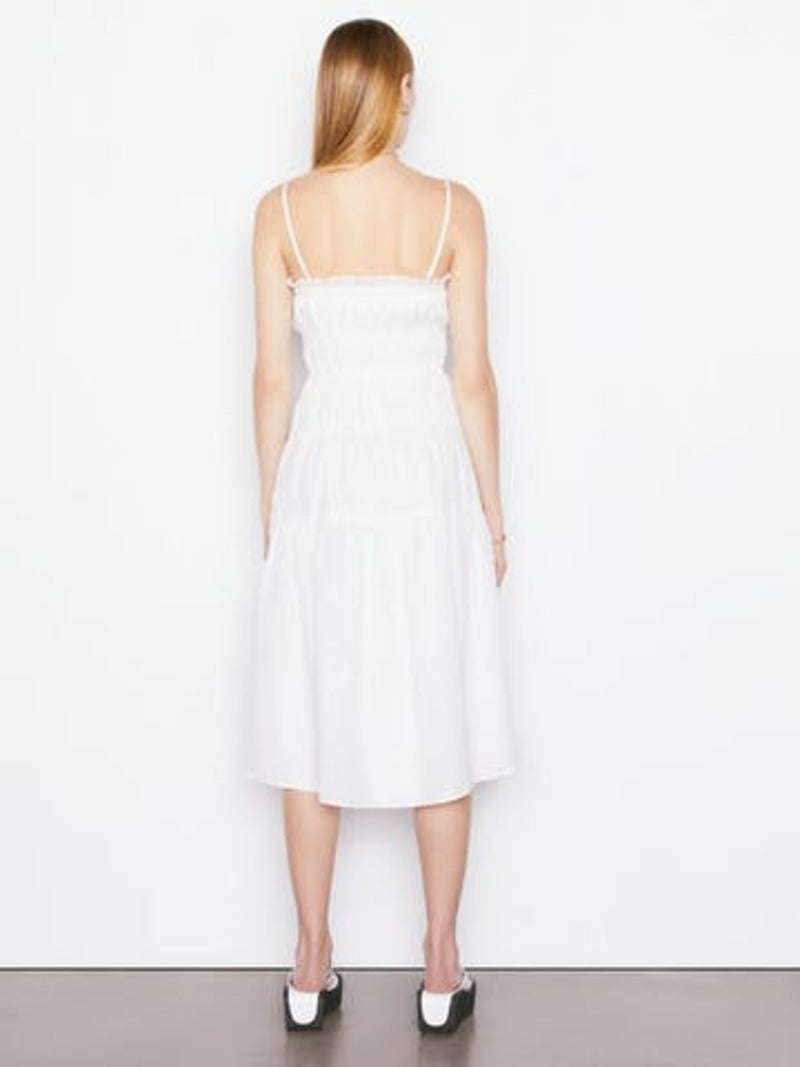 Robe Smocked Midi - Blanc