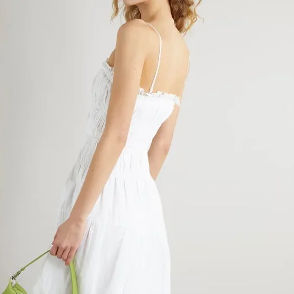 Robe Smocked Midi - Blanc