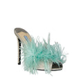 Prada Silk End Feathers Sandals - Beige - Femme