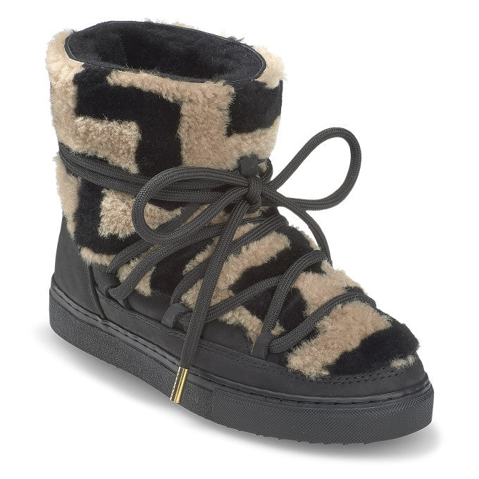 Bottines Shearling Zigzag - Brown