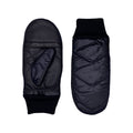 Moufles Snowy Cuir Et Nylon Doublés Alpaga - Noir - Homme