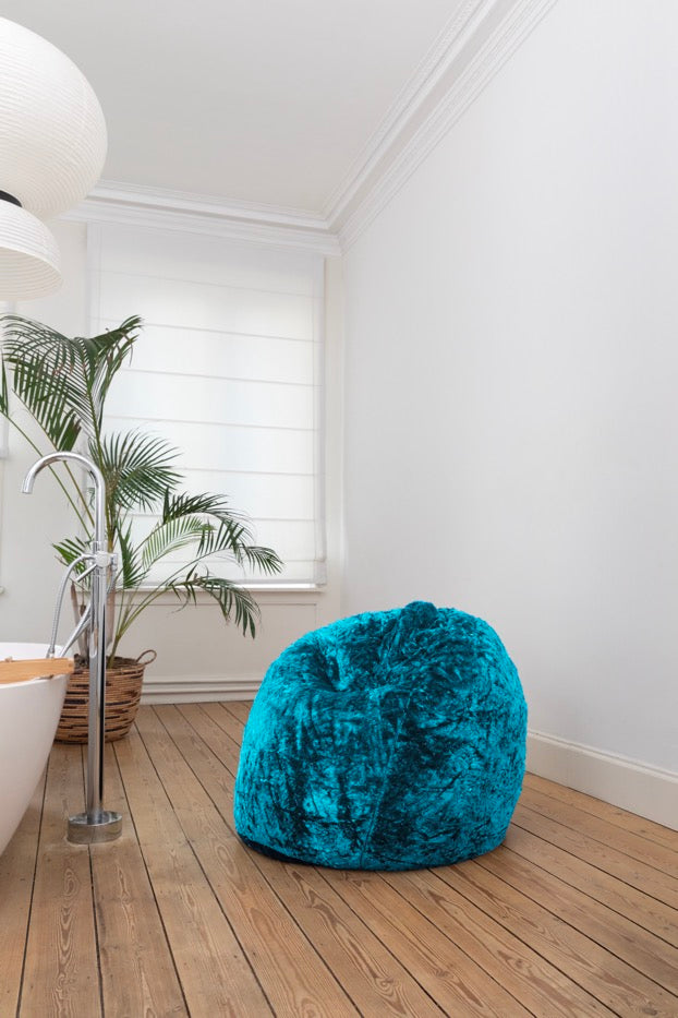 Pouf Softy Europa Fluffy - 105x65cm - Turquoise