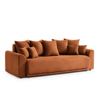 Soline - Canapé Droit - Velours Cotêlé Terracotta