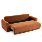Soline - Canapé Droit - Velours Cotêlé Terracotta