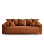 Soline - Canapé Droit - Velours Cotêlé Terracotta