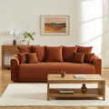 Soline - Canapé Droit - Velours Cotêlé Terracotta