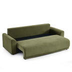 Soline - Canapé Droit 3 Places - Velours Cotêlé Vert