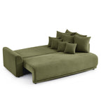 Soline - Canapé Droit 3 Places - Velours Cotêlé Vert