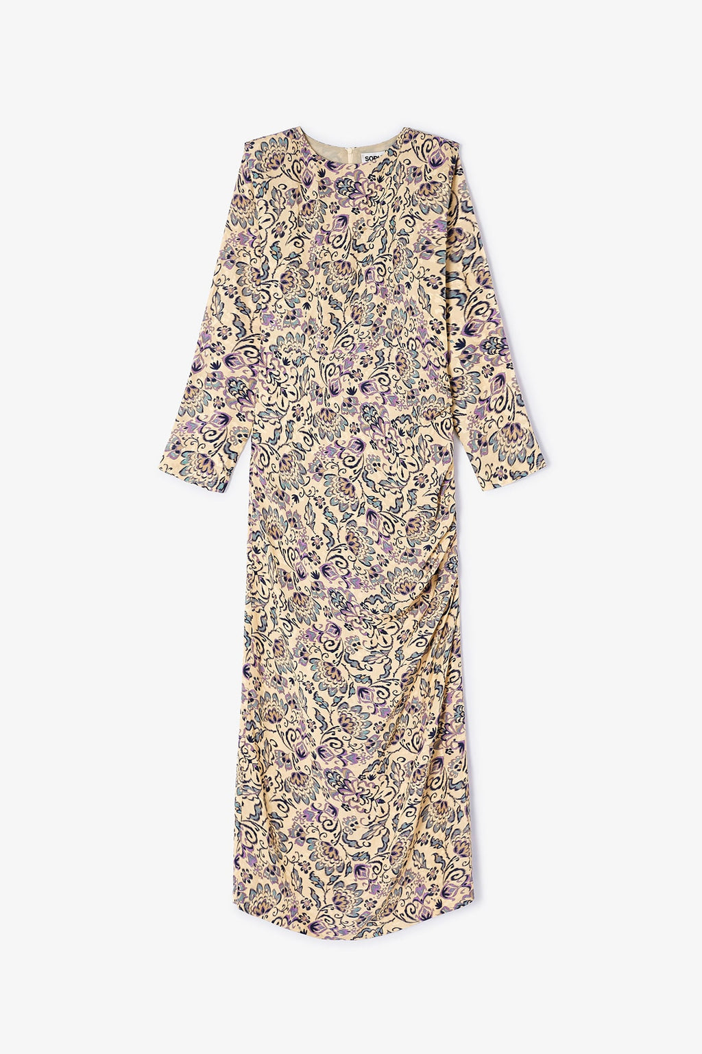 Robe Beky Fleuri Iris Beige