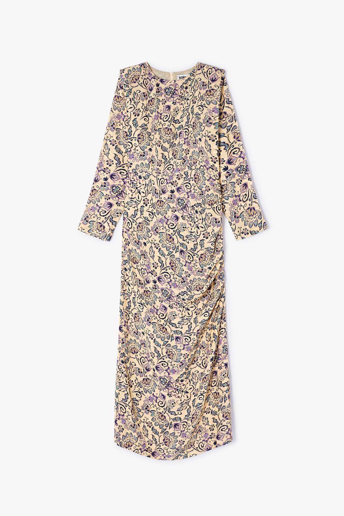 Robe Beky Fleuri Iris Beige