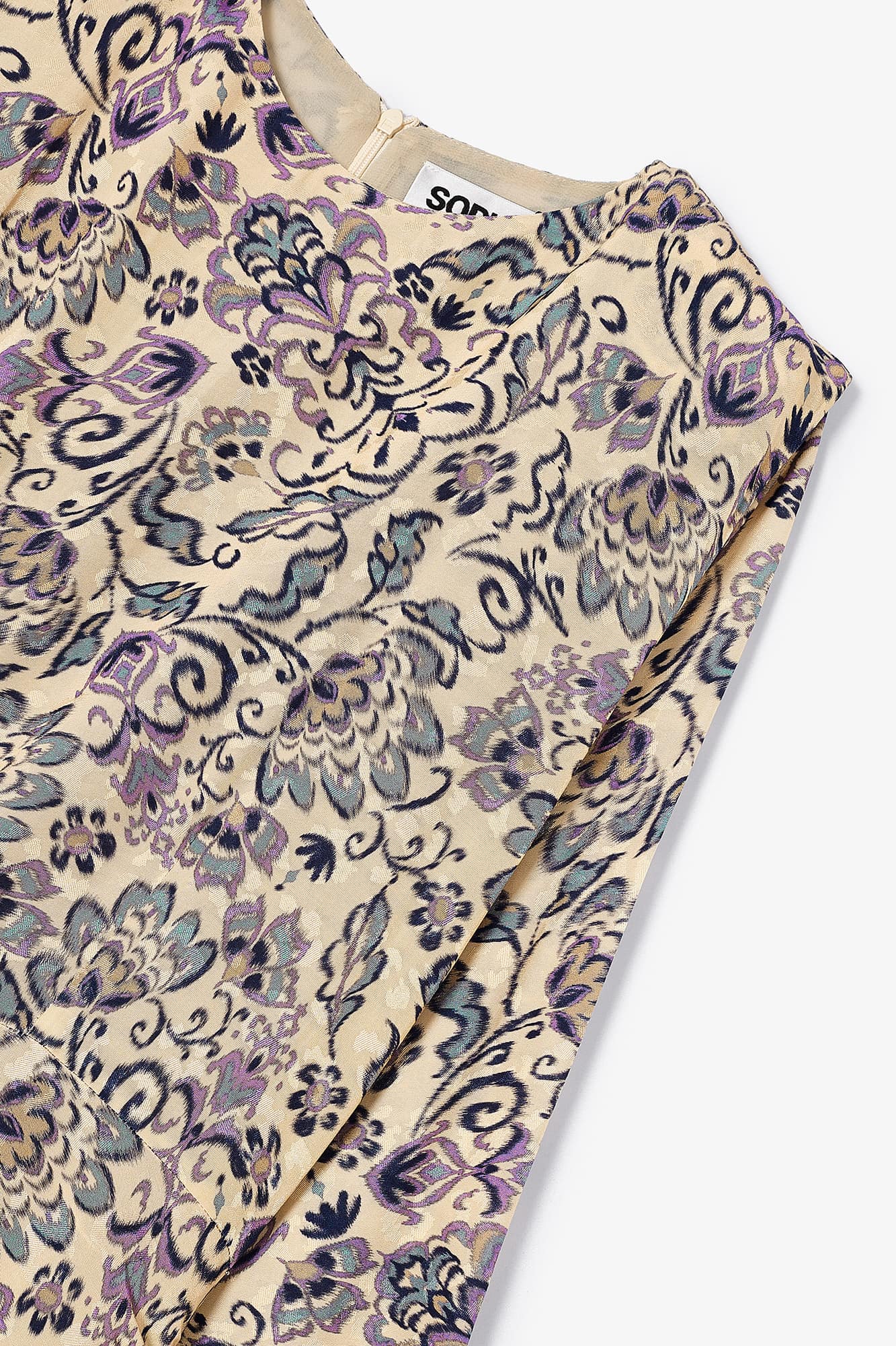 Robe Beky Fleuri Iris Beige