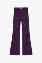 Pantalon Icon Jacquard Fleur Rétro Violet