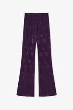 Pantalon Icon Jacquard Fleur Rétro Violet