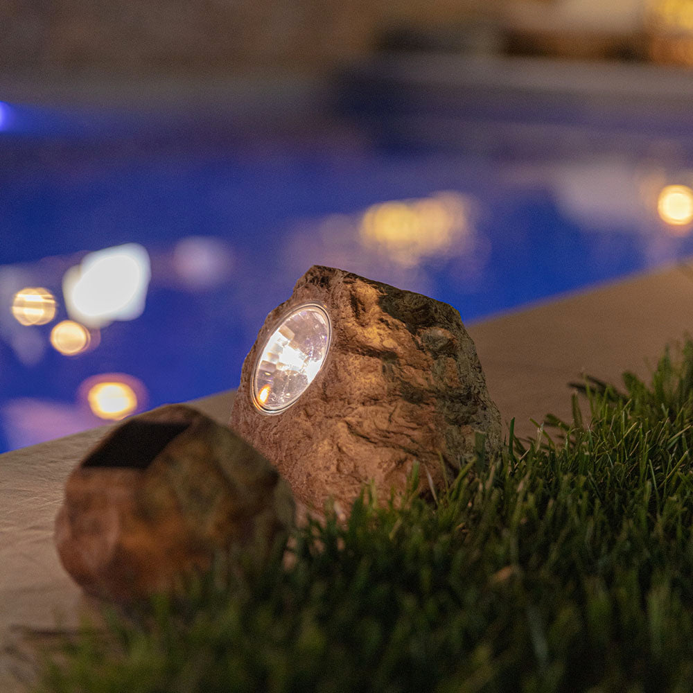 Décoration Lumineuse Solaire - 3X Rocky Brown