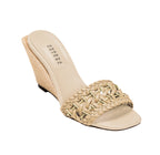 Almeria Nude Wedge Sandal