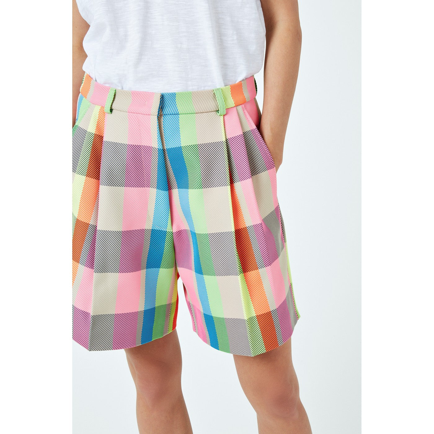 Short Short Malibu Woven Check Multi