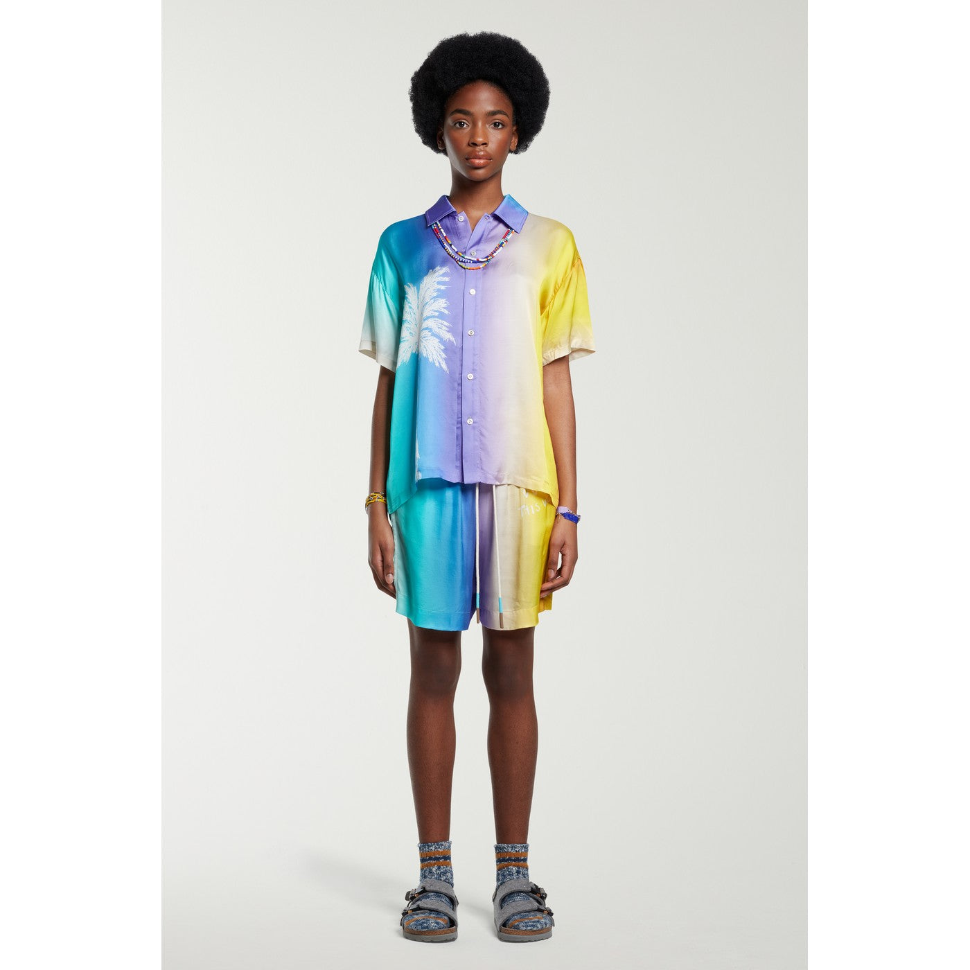 Short Ombre Print Elasticated