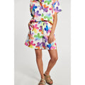 Short Flower Print Elasticated