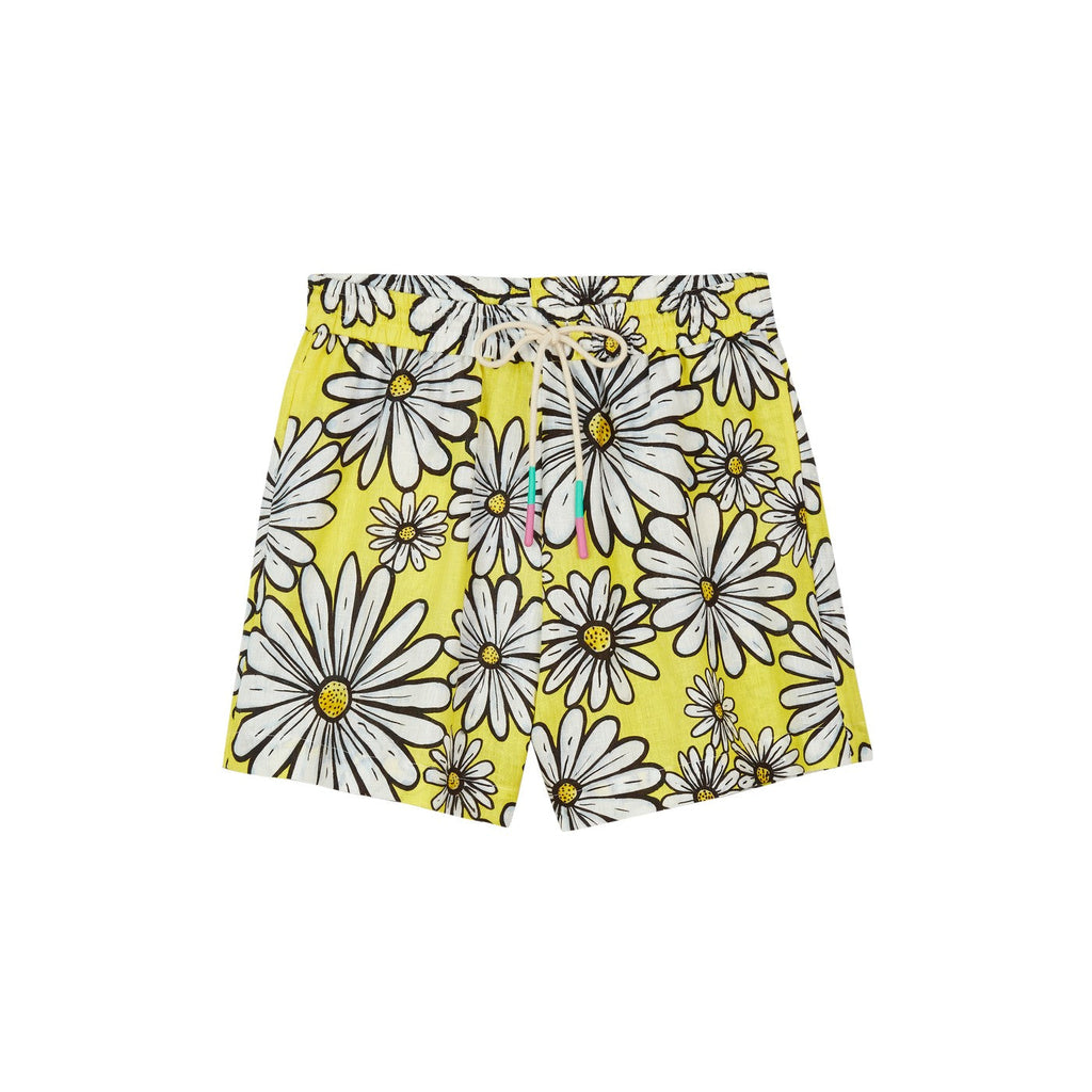 Short Daisy-Print Linen Co-Ord