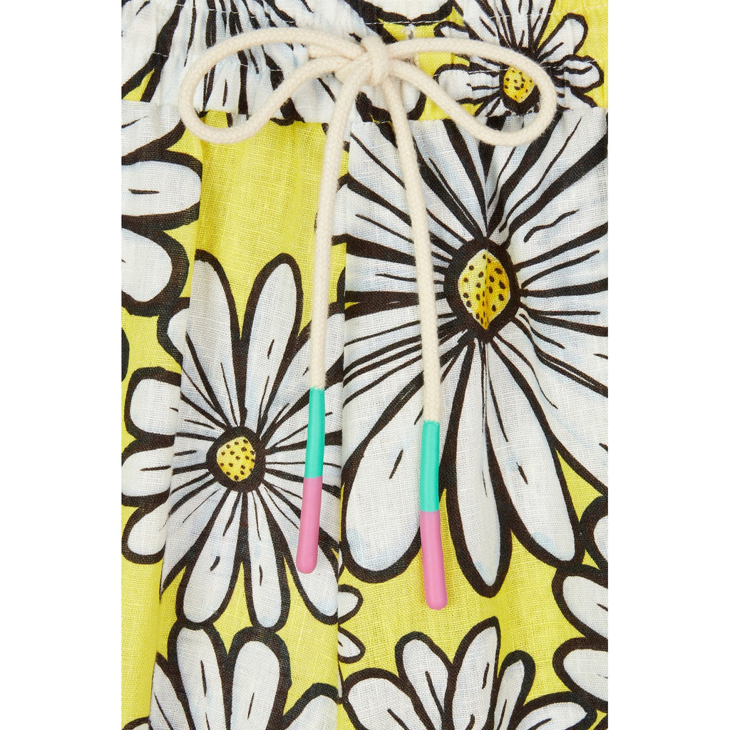 Short Daisy-Print Linen Co-Ord