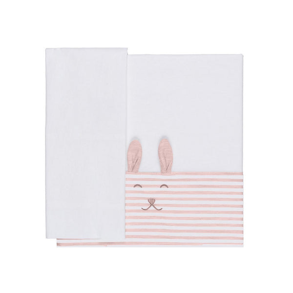Ensemble De Draps Montessori 2 Pièces + Taie D'Oreiller Rose