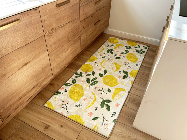 Stampa - Tapis De Cuisine D'Intérieur - Polyester Imprimé - Jaune