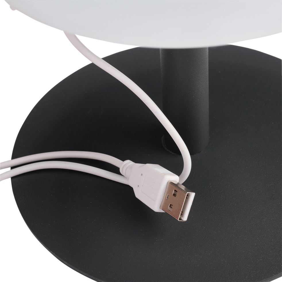 Lot de 4 Lampe de table sans fil pied en acier gris LED blanc chaud/blanc dimmable STANDY MINI Rock H25cm - REDDECO.com