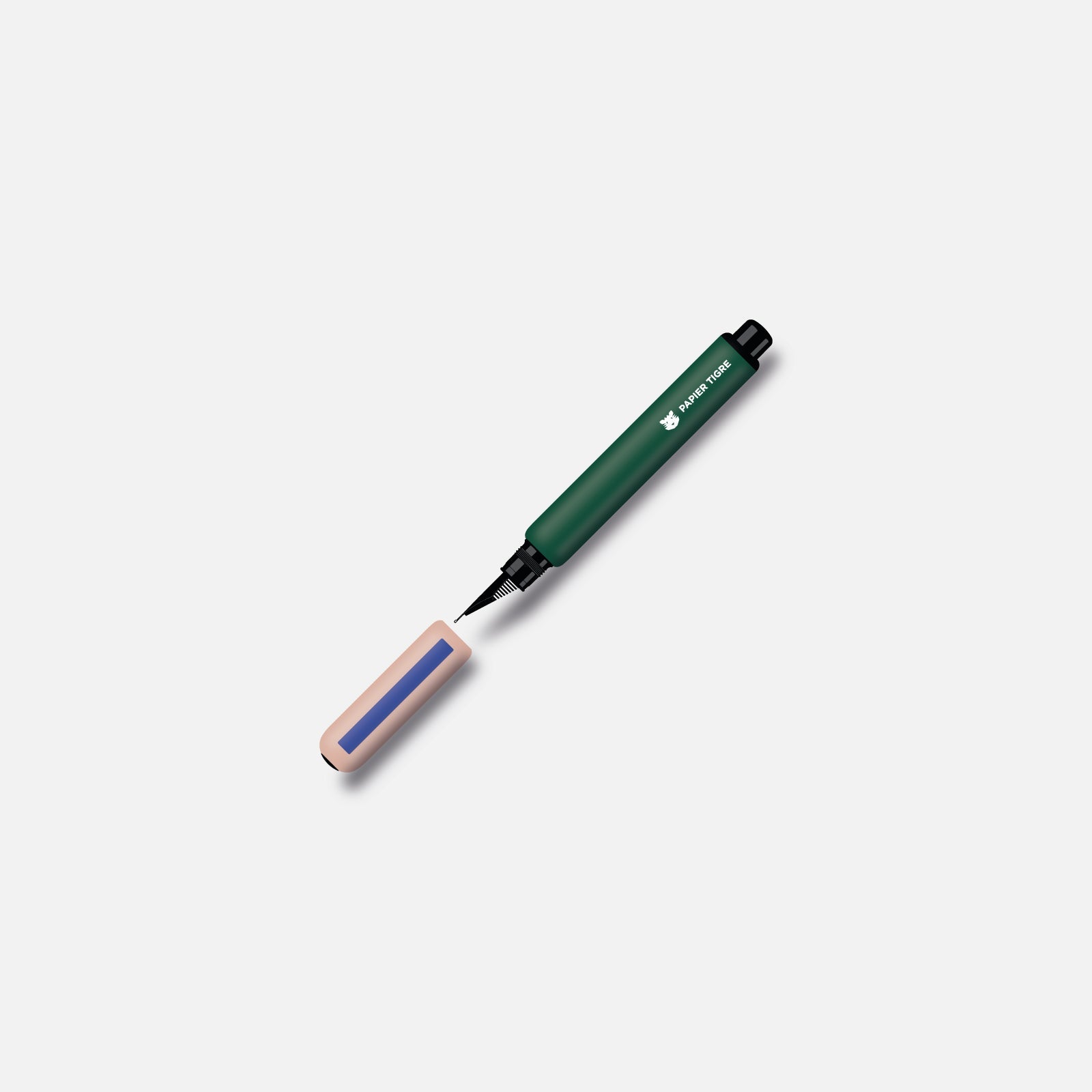 Stylo Plume - Vert Rose
