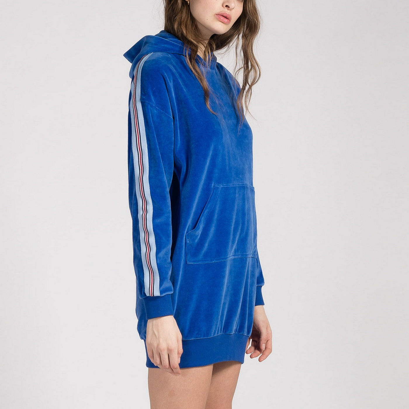 Robe Strip Velvet Grown - Supreme/Baltique - Femme