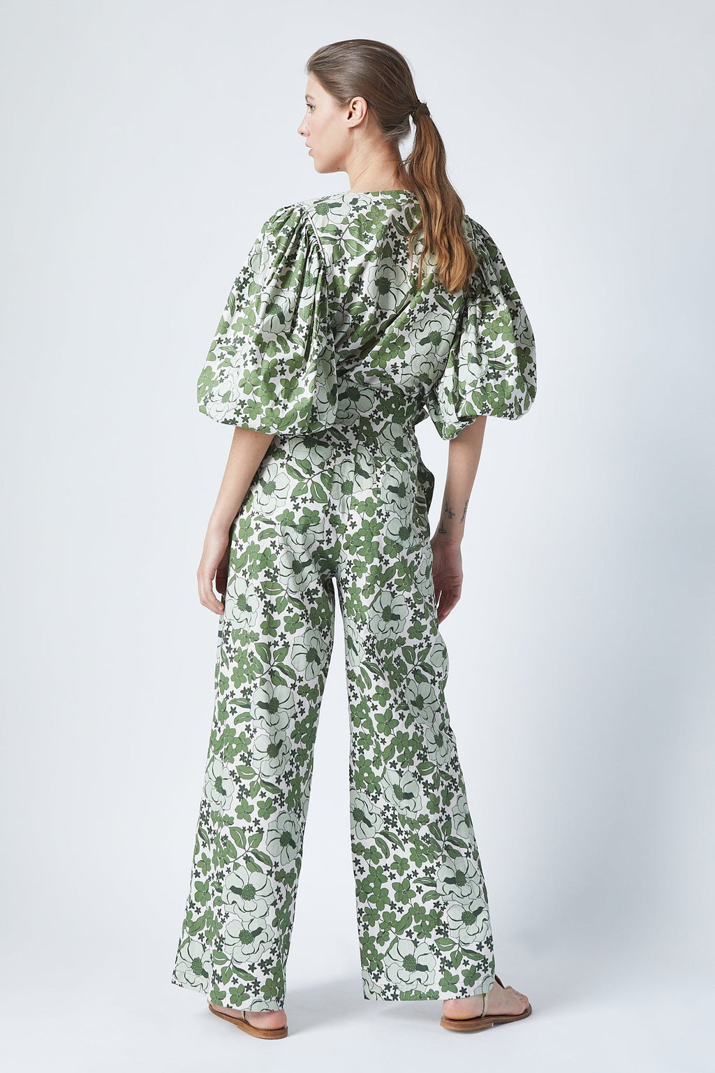 Pantalon Zoe Green Bloom