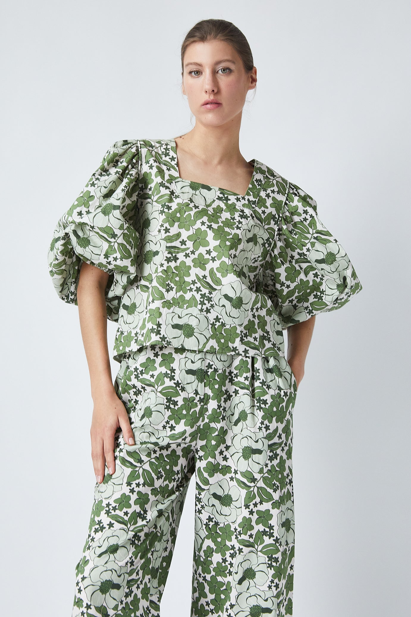 Pantalon Zoe Green Bloom