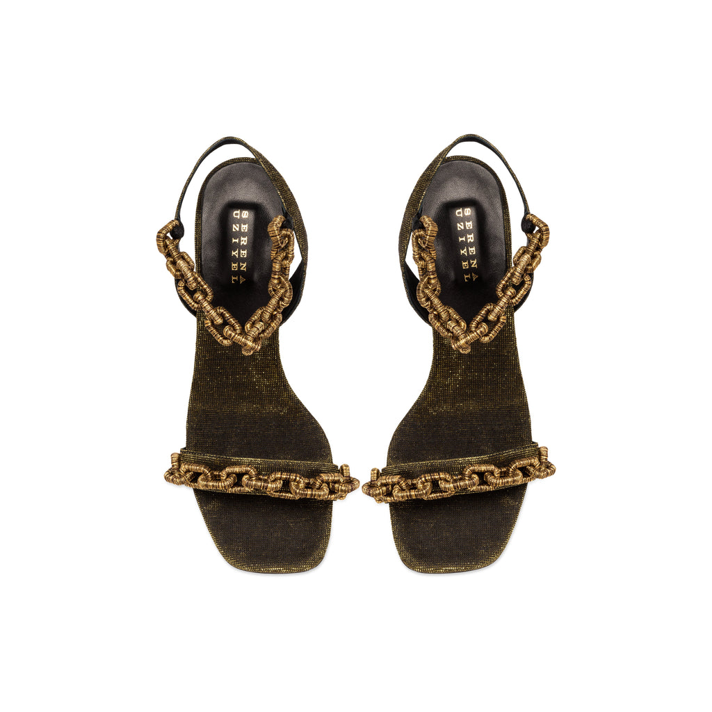 Catena Notte Black Gold Sandal