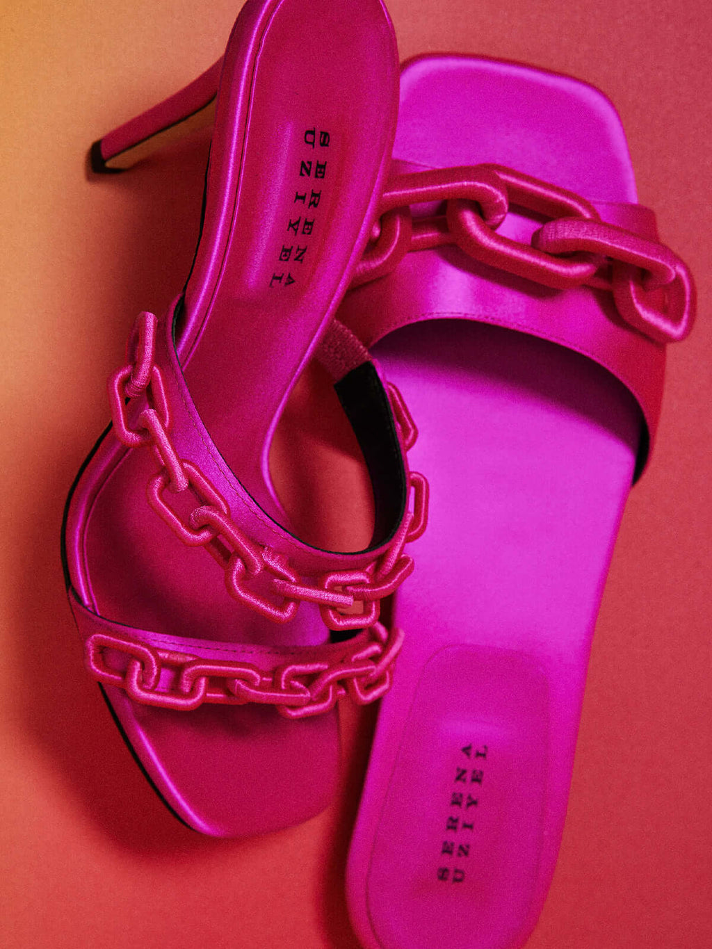 Catena Notte Fuchsia High-Heel Two Straps Sandal