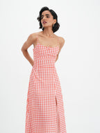 Robe Mila - Coral Vichy
