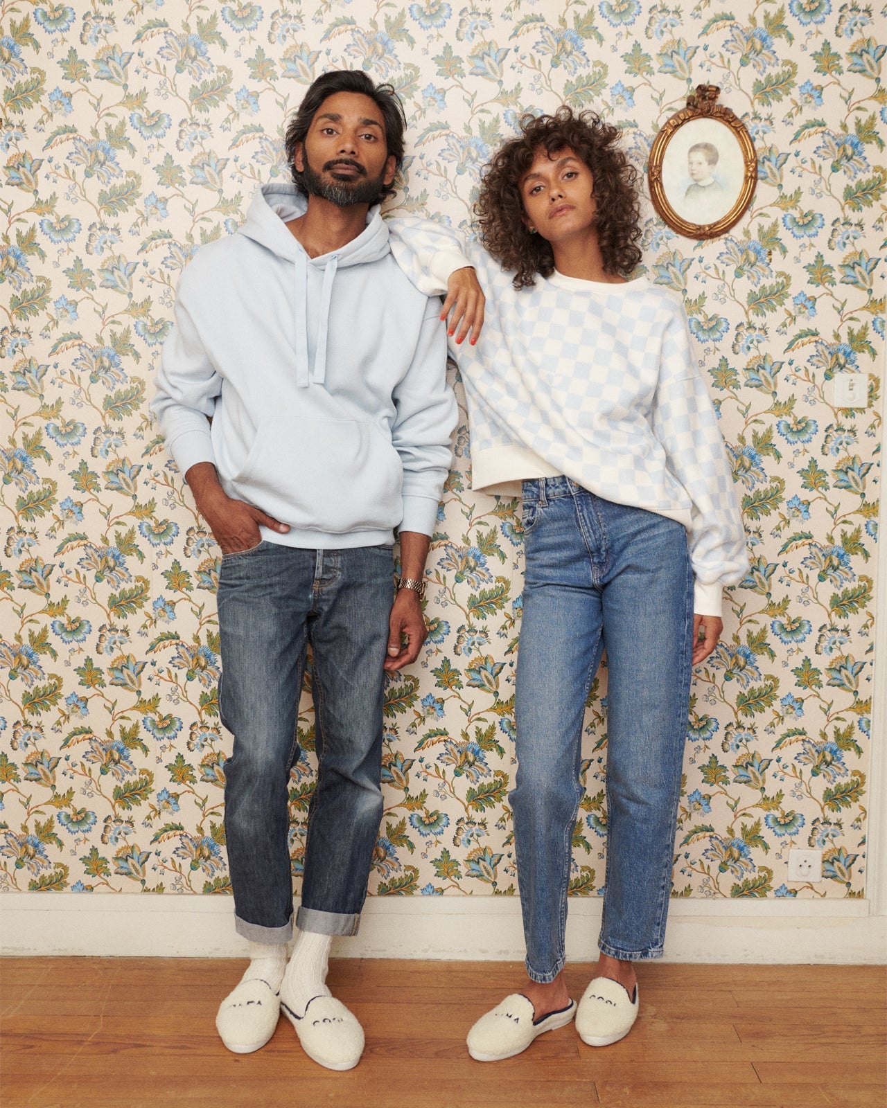 Les Chaussons Mama Cool En Laine Bouclette - Angarde X Émoi Émoi
