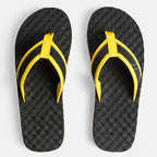Womens Y// Emb. Flip Flop - Black/Yellow - Femme