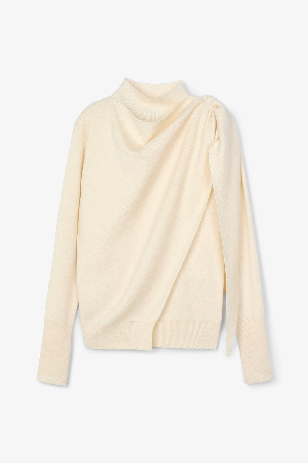 Pull Foulard Maille Écru