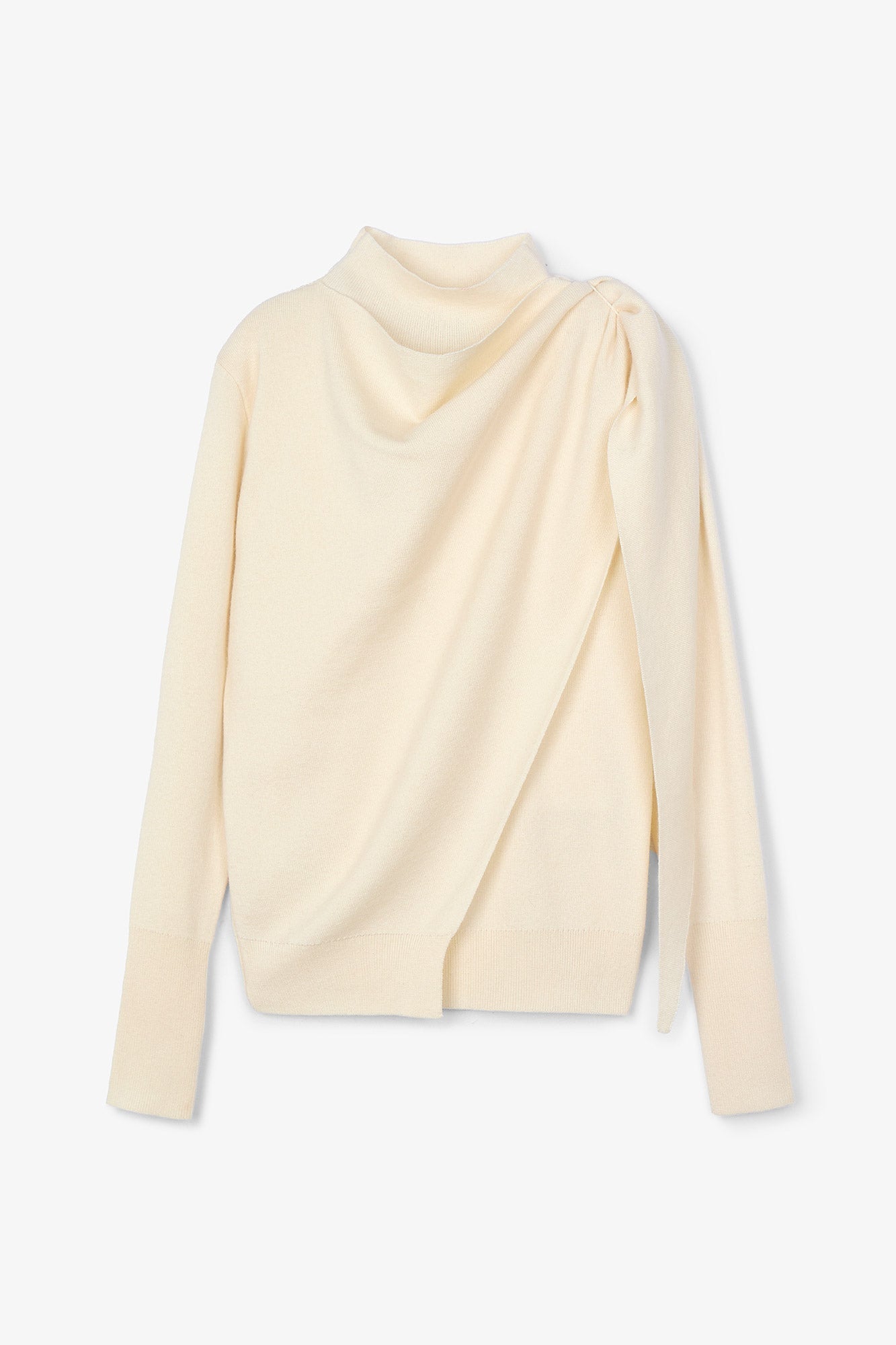 Pull Foulard Maille Écru