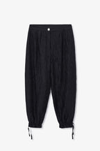 Pantalon Bouffant Froissé Noir