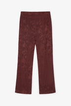 Pantalon Sixties Crop Jacquard Rustique Marron