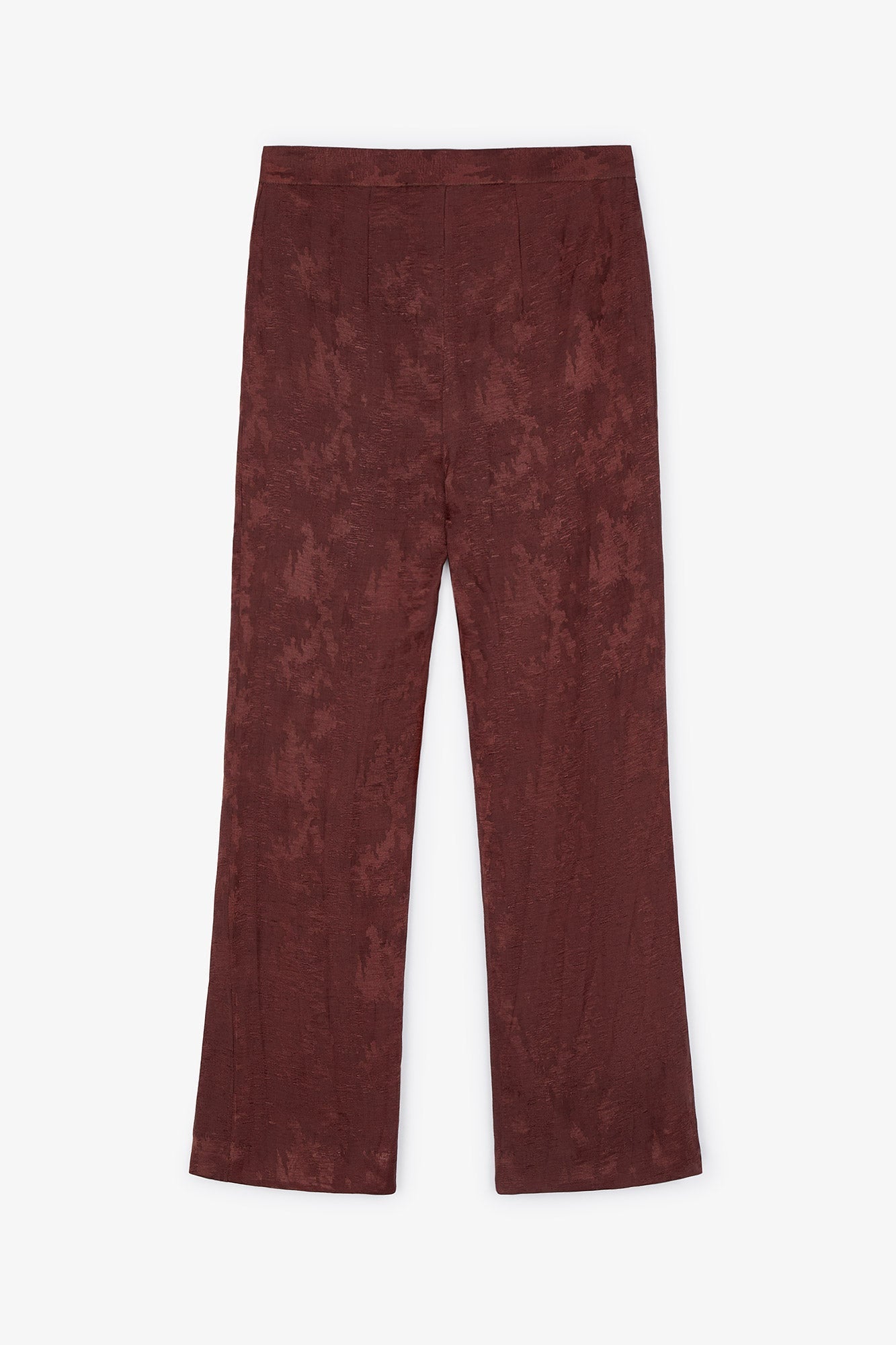Pantalon Sixties Crop Jacquard Rustique Marron