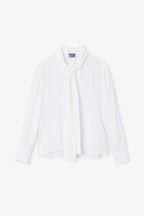 Blouse Nœud Crêpe Écru