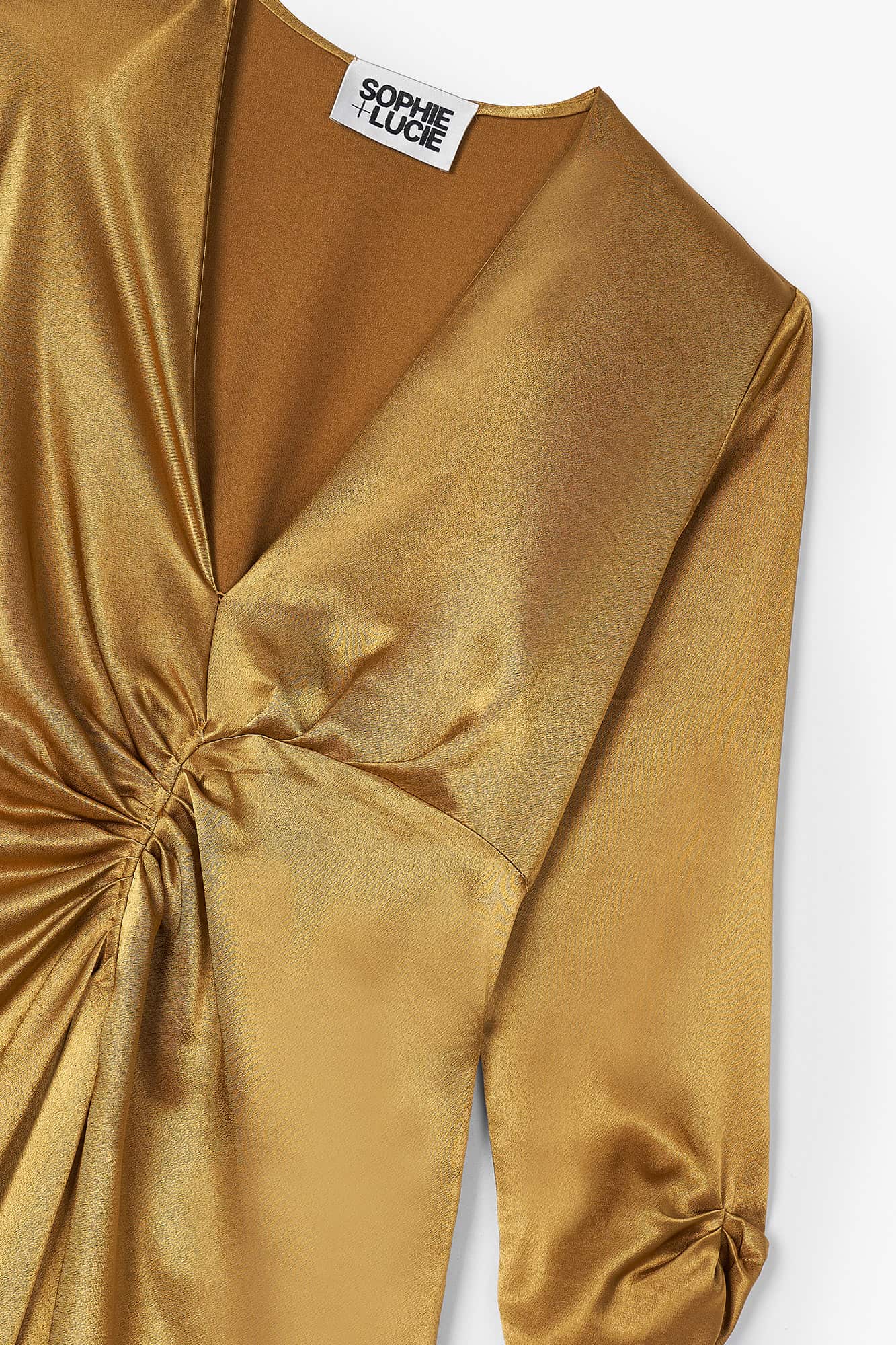Robe Fernanda Satin Ocre