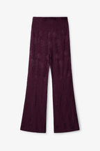 Pantalon Sirin Jacquard Rétro Bordeaux