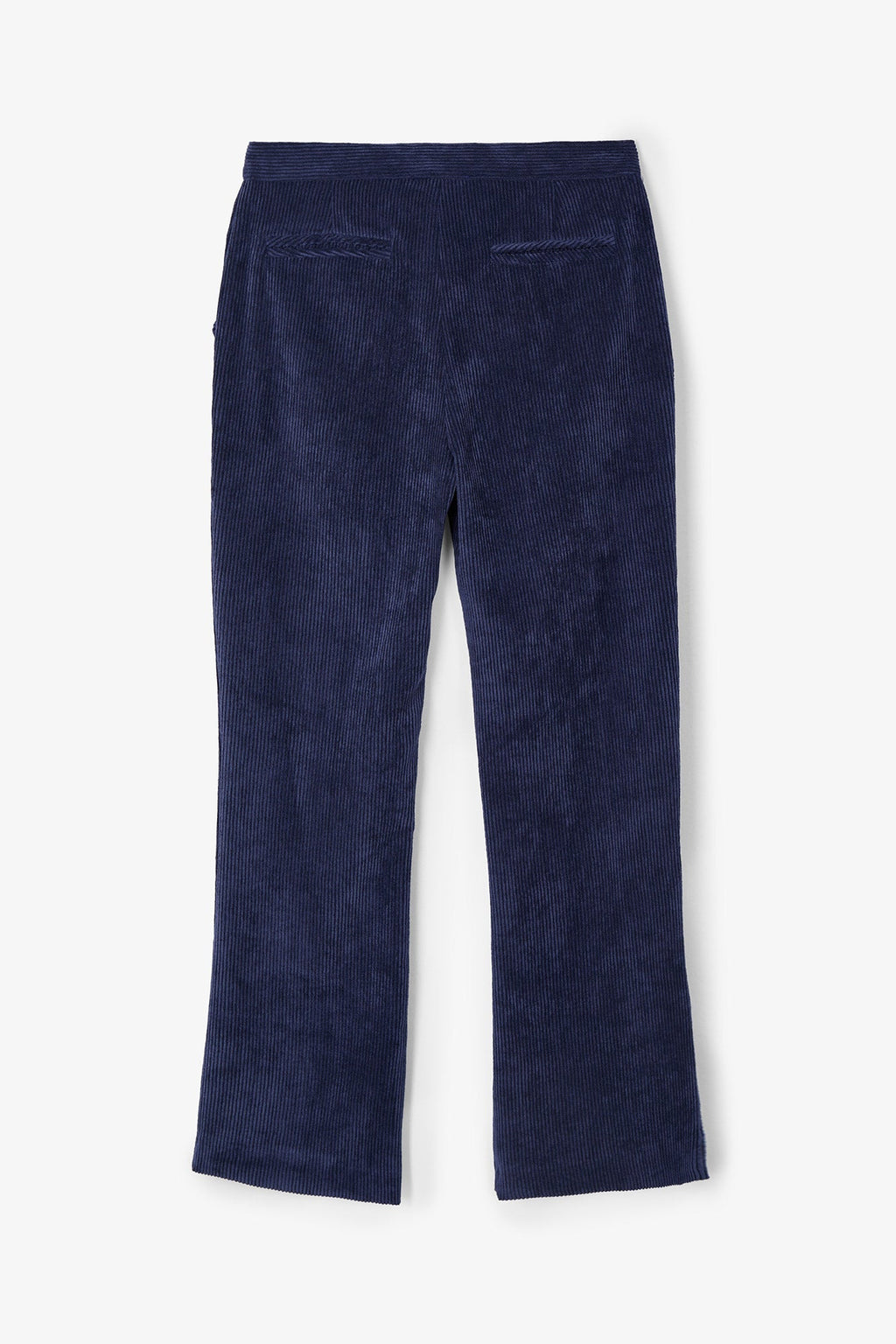 Pantalon Trompette Velours Côtelé Marine
