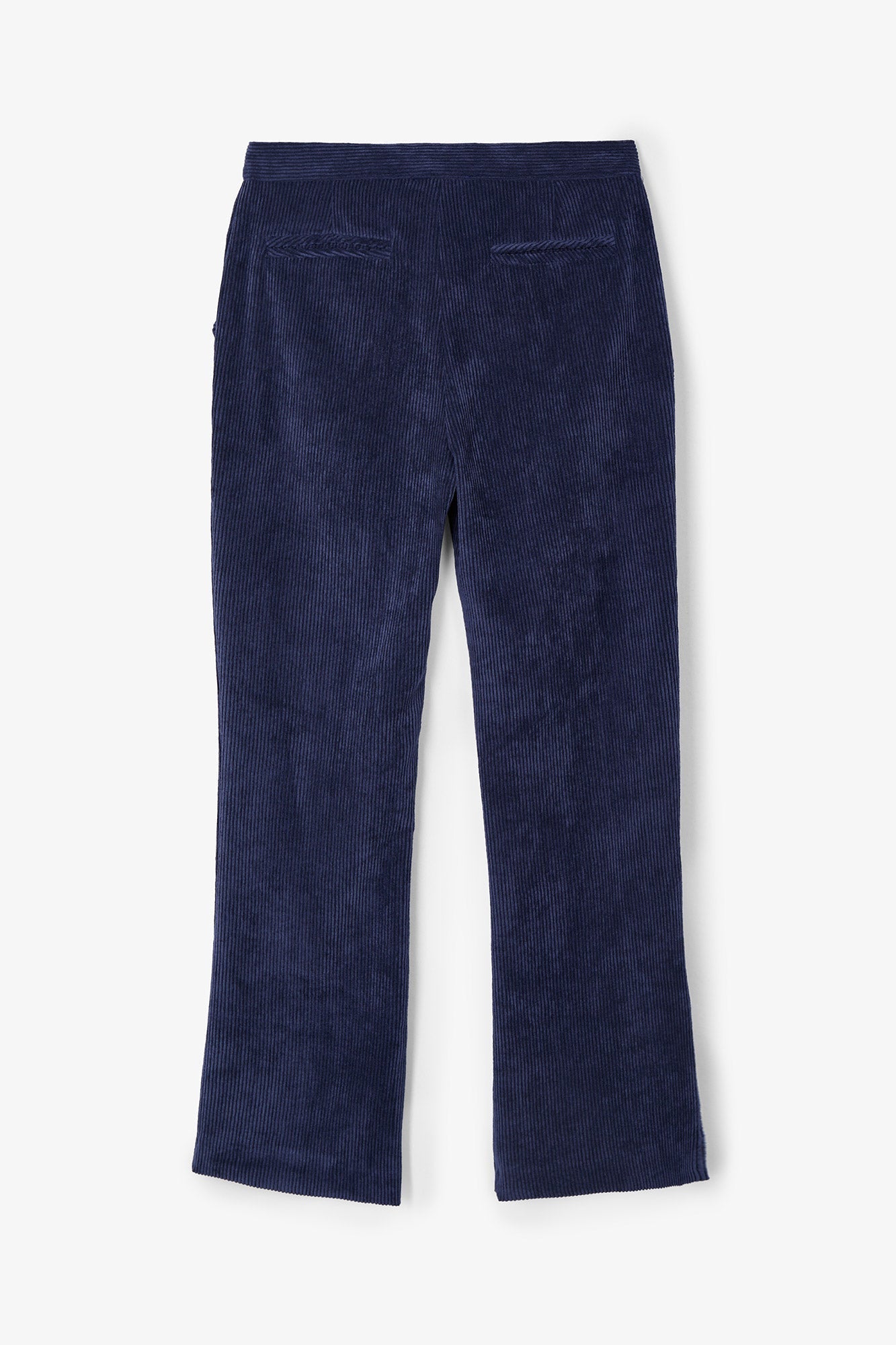 Pantalon Trompette Velours Côtelé Marine