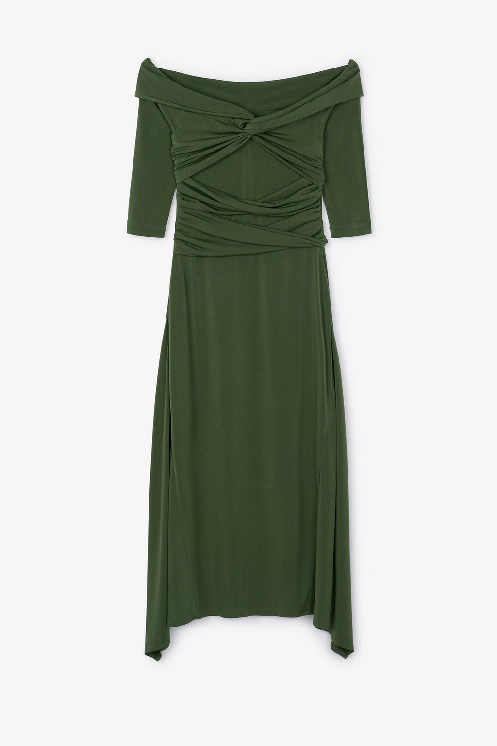 Robe Nœud Maille Vert