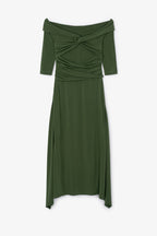 Robe Nœud Maille Vert