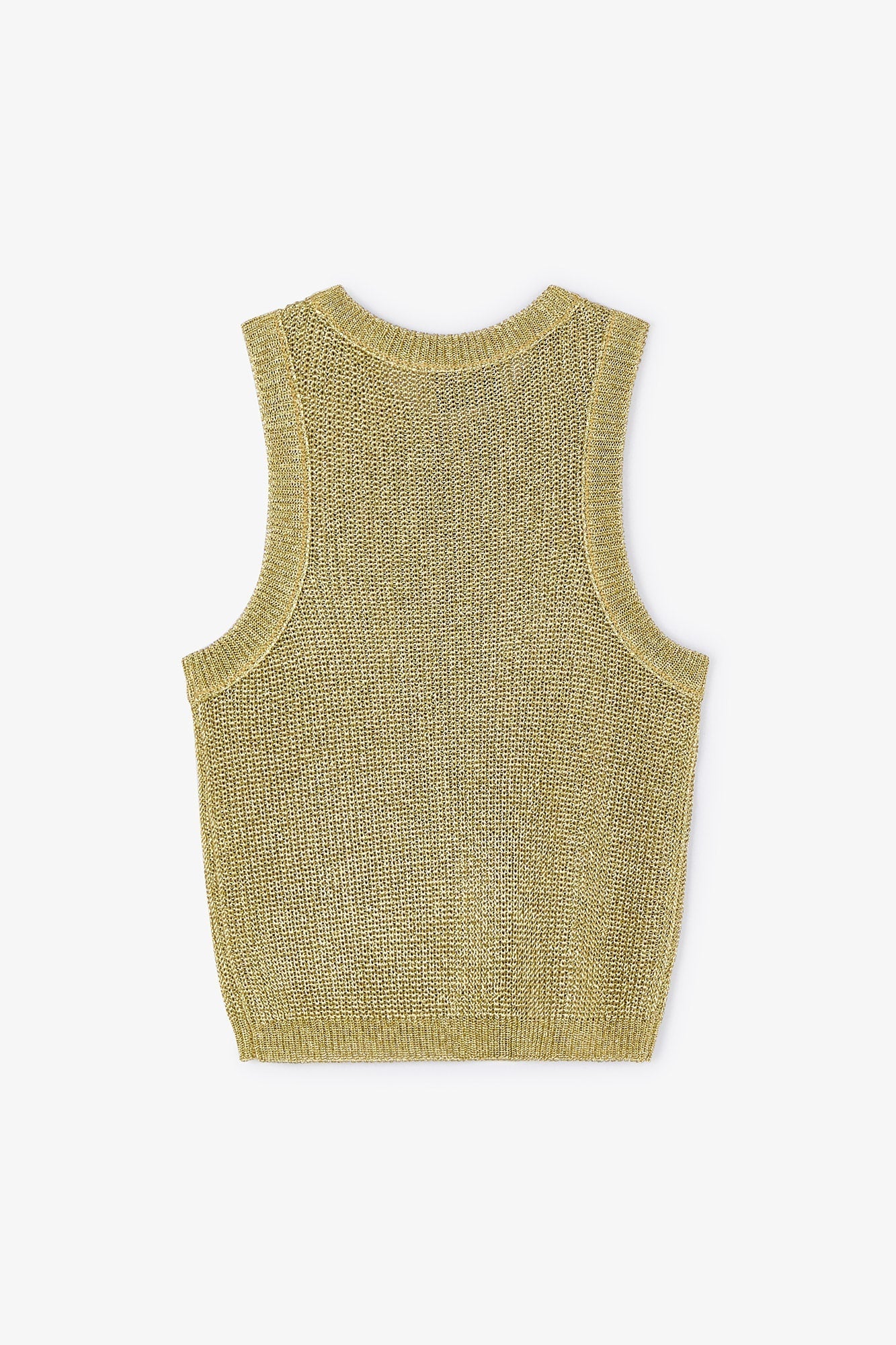 Top Dos Nu Maille Doré